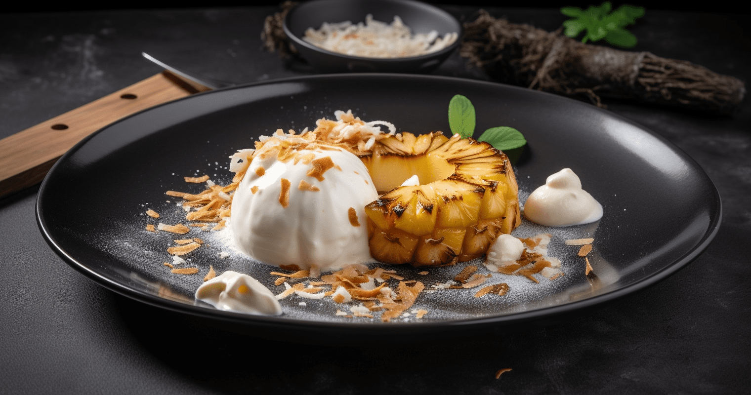 Grilled Pineapple with Coconut Ice Cream