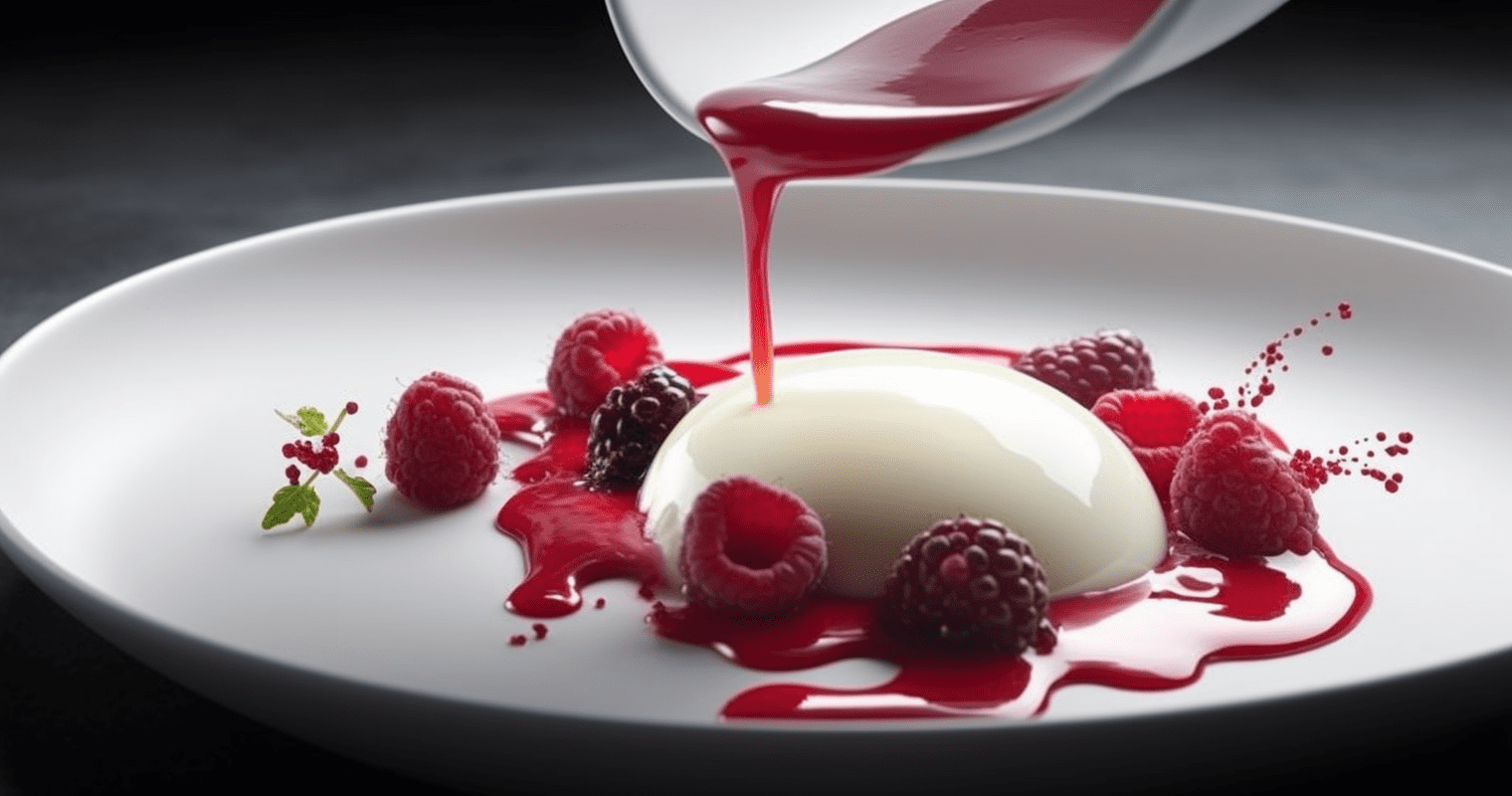 Panna Cotta with Raspberry Coulis