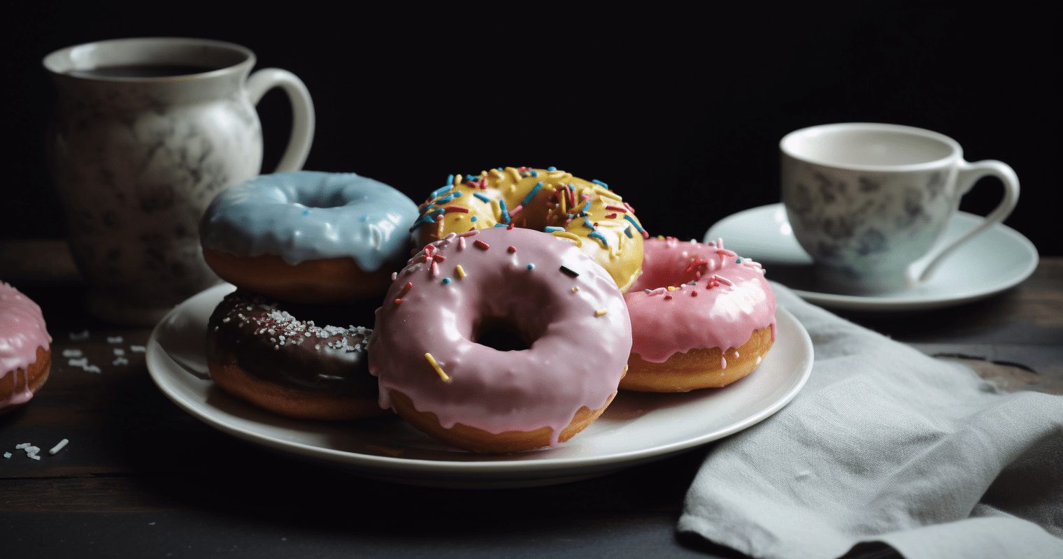 Freshly fried donuts