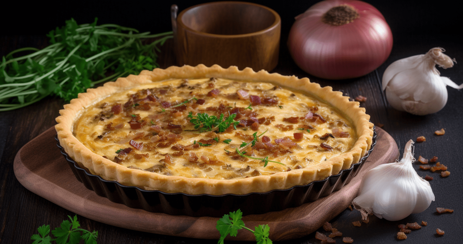 Caramelized Onion and Bacon Quiche