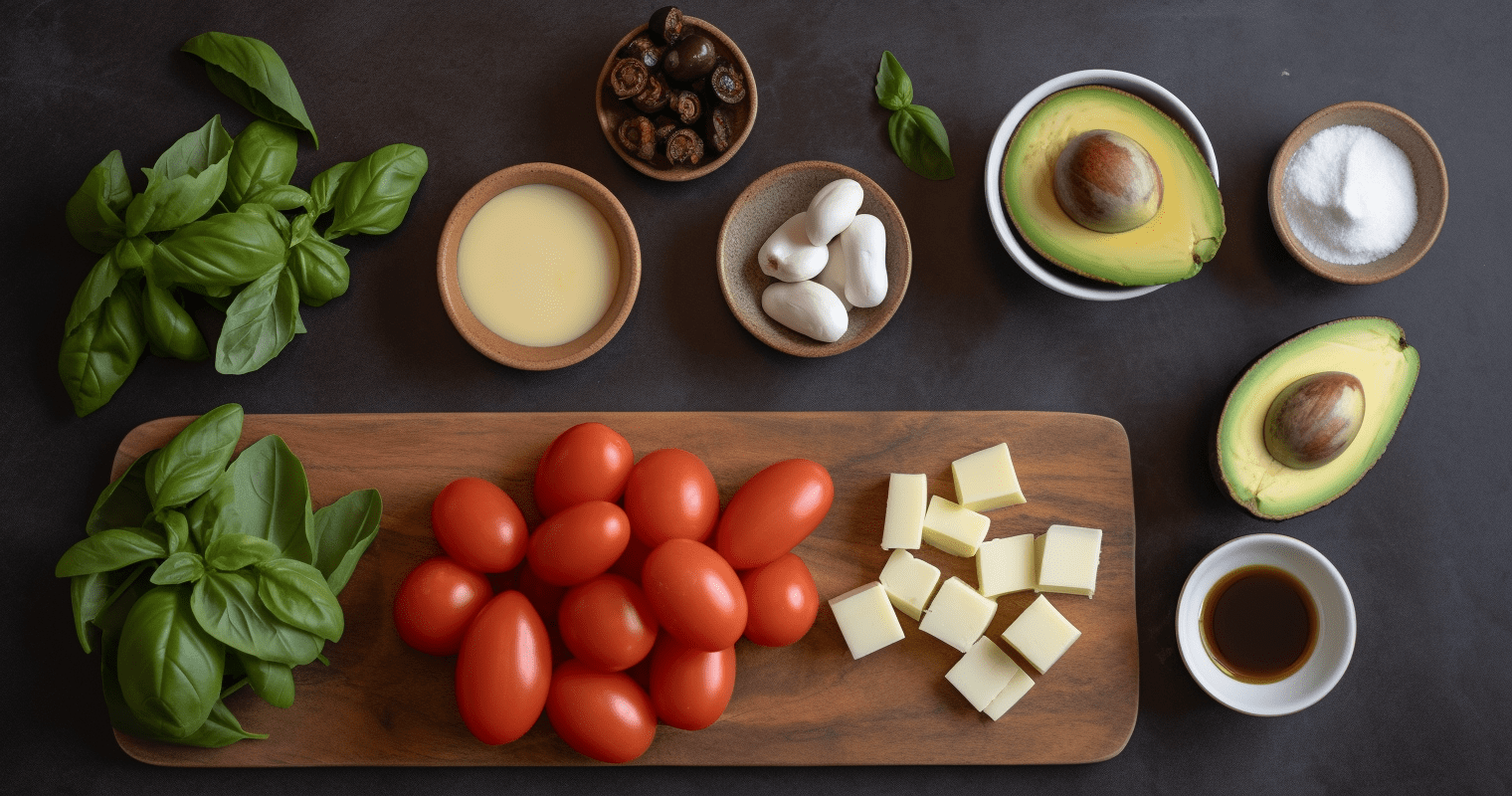 Caprese Avocado Salad Ingredients