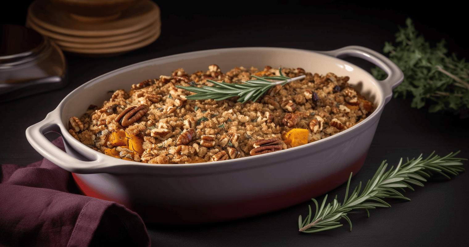 Sweet Potato Casserole with Pecan Streusel Topping