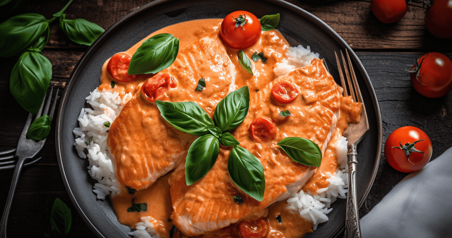 Creamy Tomato Salmon Skillet