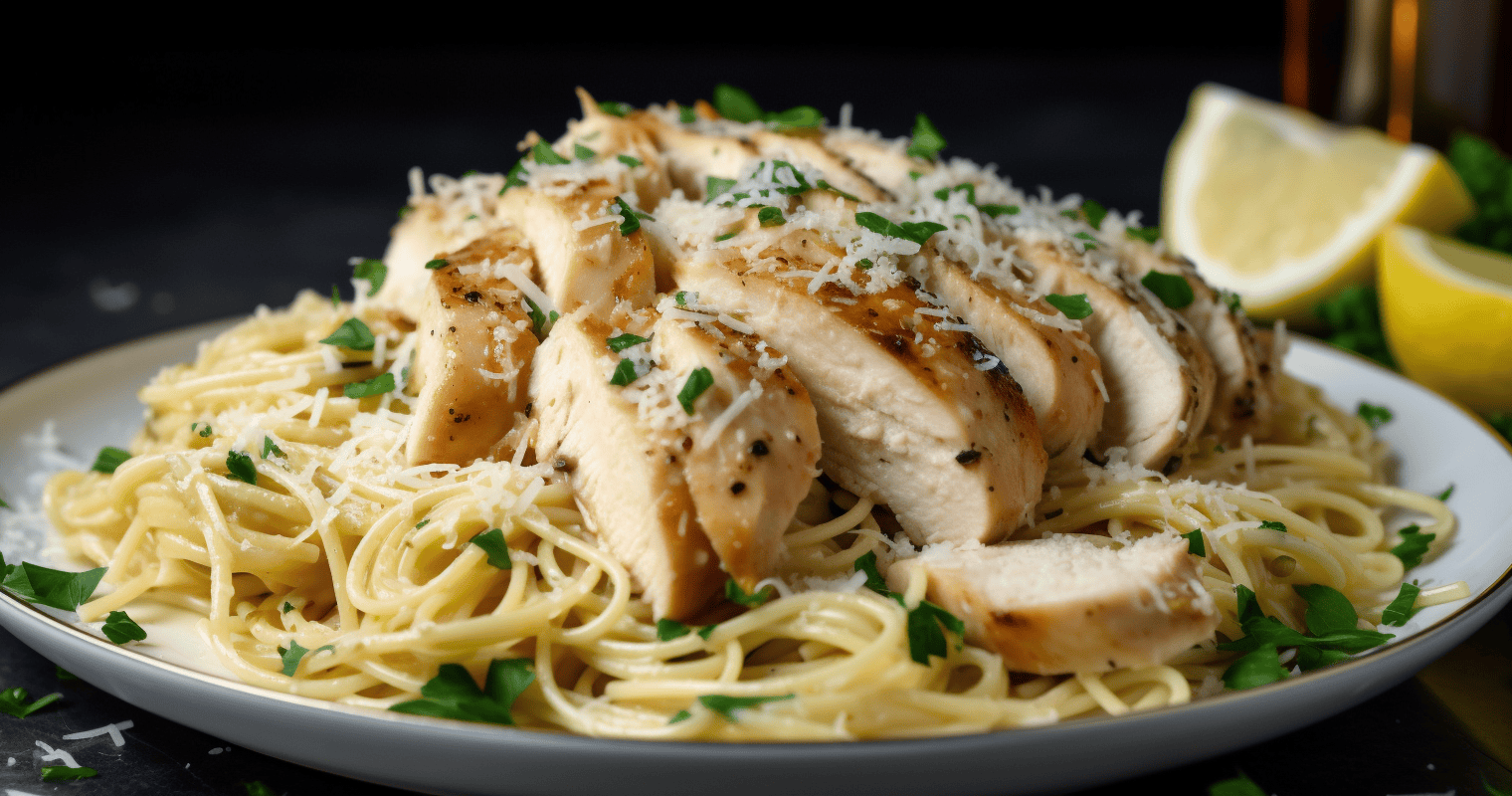 Lemon Garlic Chicken Pasta Final Dish