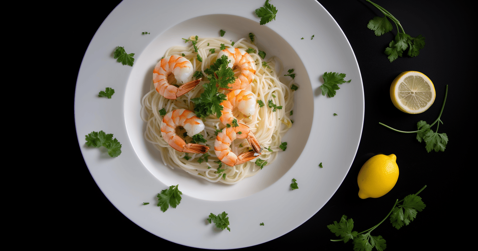 Champagne Shrimp Scampi Final Dish